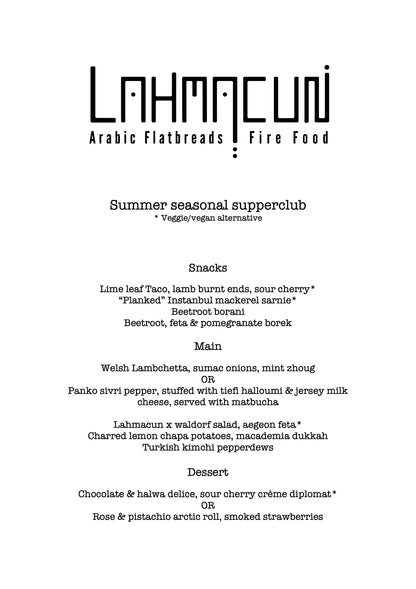 July Summer Seasonal Supperclub